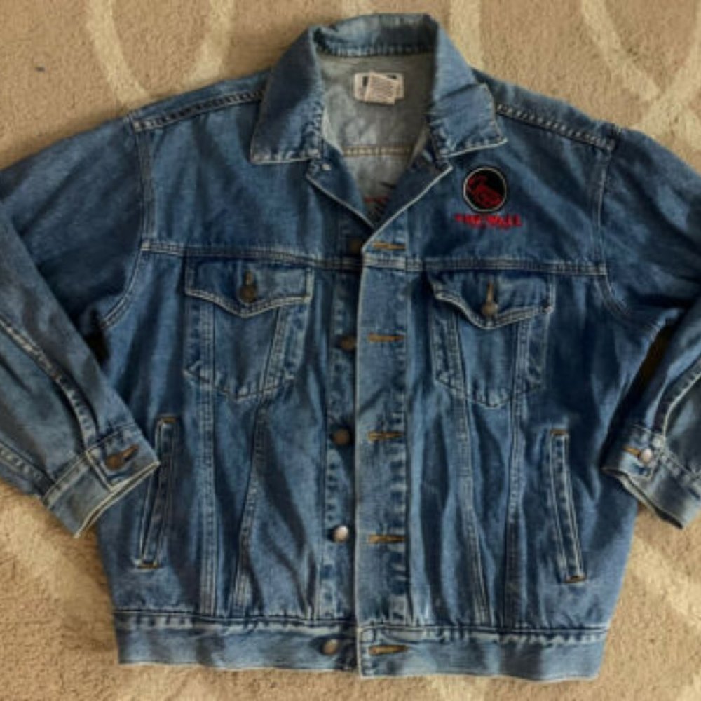 Vintage Pink Floyd The Wall 1990 Berlin Denim Jacket Size Small